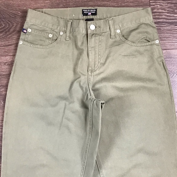 Polo Jeans Company Ralph Lauren Women’s Vintage Olive Green Pants Size 8 - Picture 4 of 11